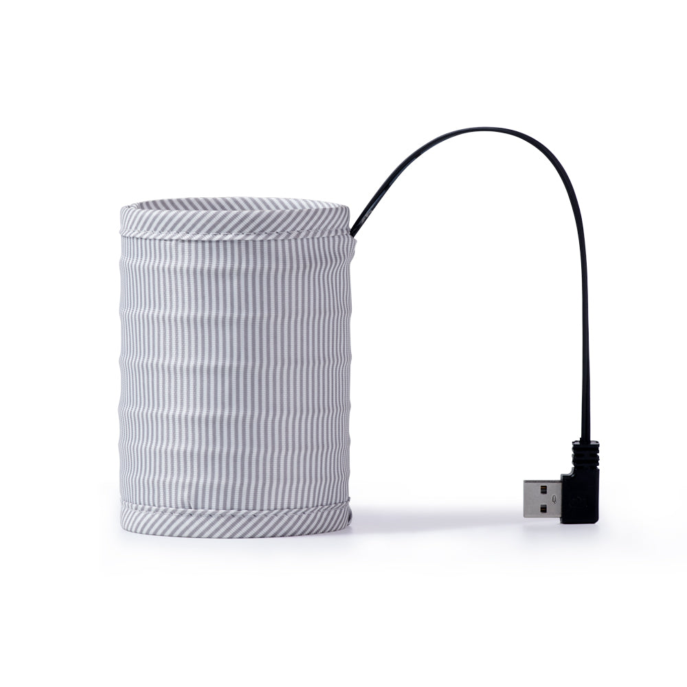 صن فينو - سخان زجاجات الحليب للسفر بمنفذ USB - رمادي