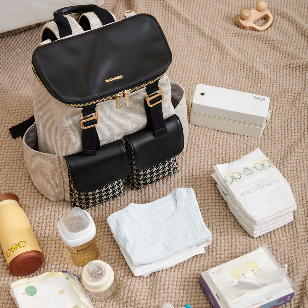 SUNVENO Mamma Diaper Bag - Black