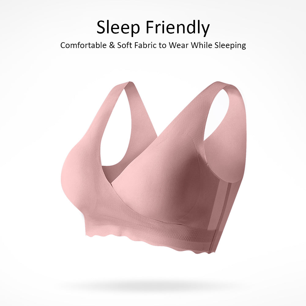 SUNVENO Maternity Cross - Fit Nursing & Sleep Bra (XL) - Brown