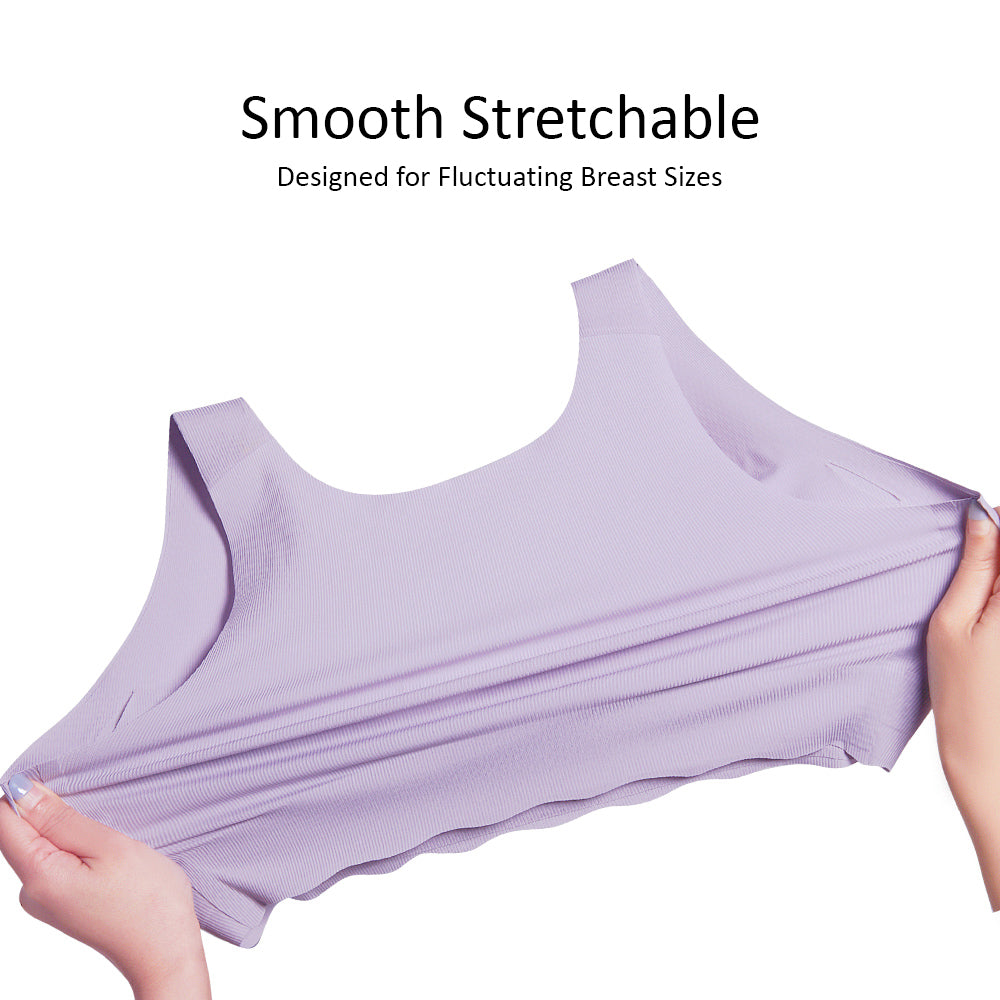 SUNVENO Maternity Cross - Fit Nursing & Sleep Bra (XXXL) - Purple