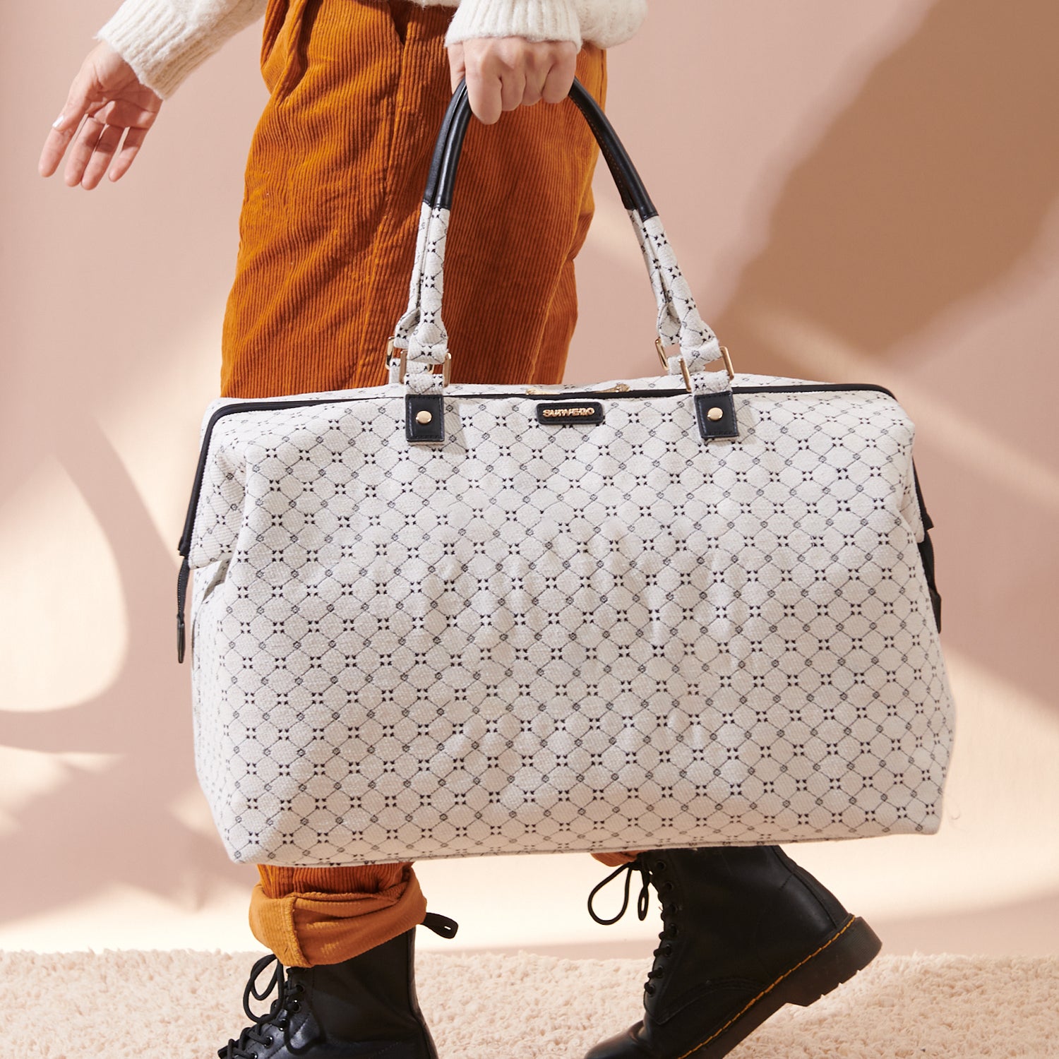 SUNVENO Mommy Fashion Diaper Bag - White