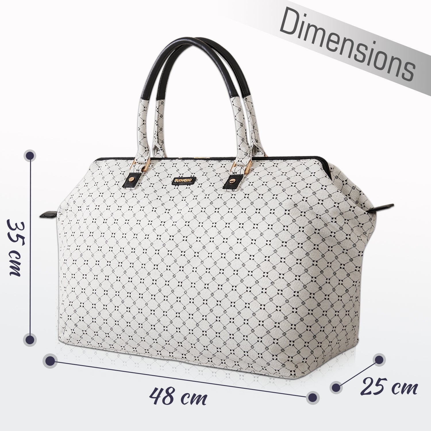 SUNVENO Mommy Fashion Diaper Bag - White