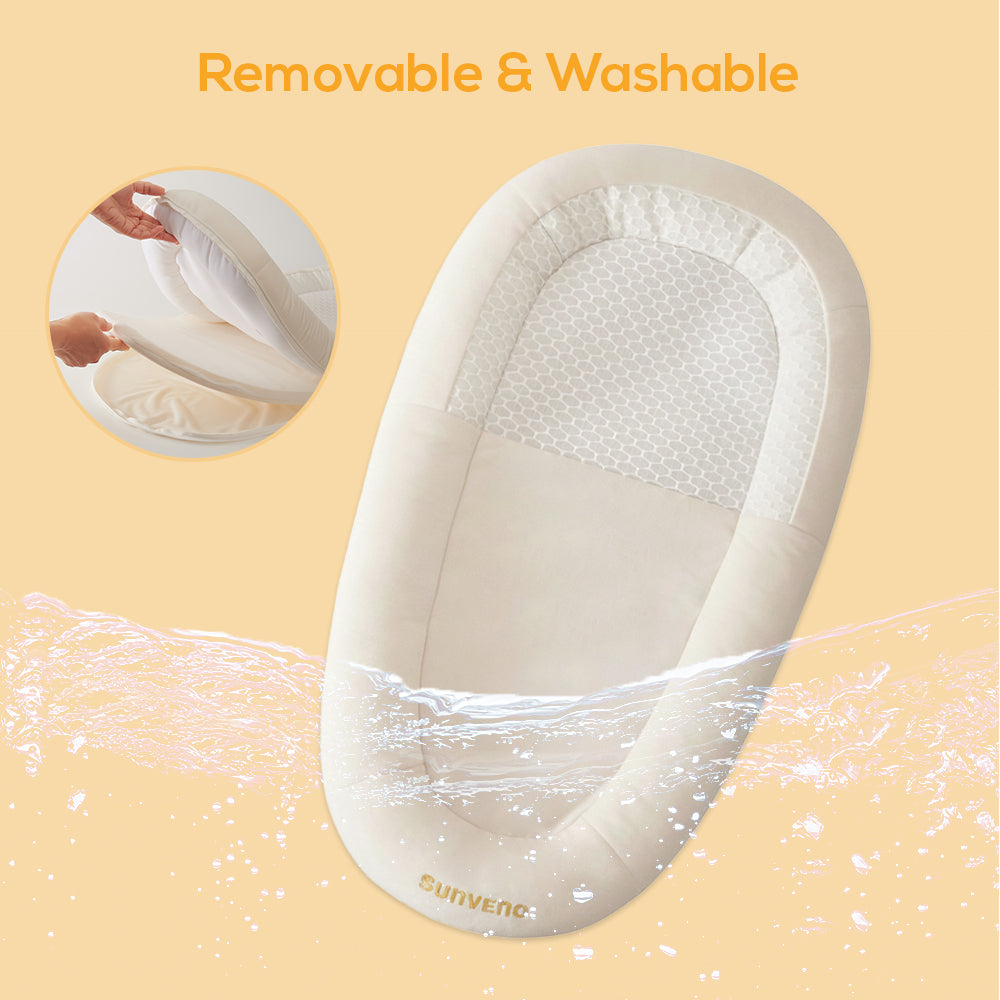 سرير/كبسولة أطفال حديثي الولادة من صنڤينو - أبيض | خفيف الوزن، مريح وآمن للأطفال الرضع (من 0 إلى 8 أشهر)