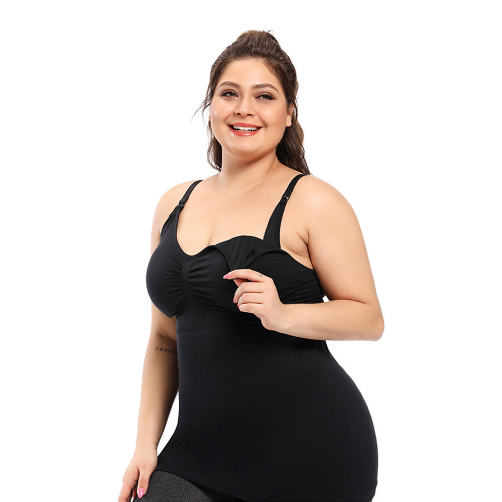 SUNVENO Maternity Nursing Tank - Black L