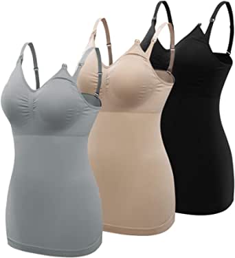 SUNVENO Maternity Nursing Tank - Black XXL