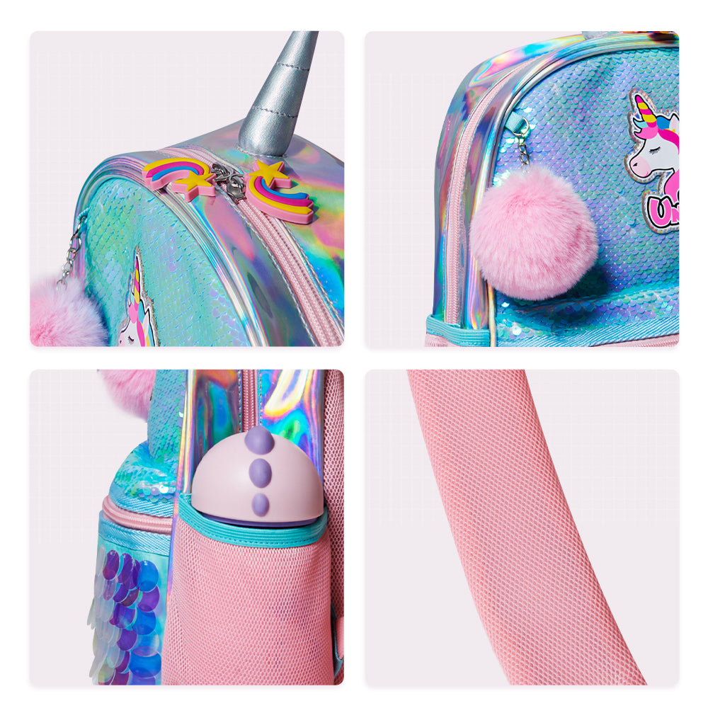 SUNVENO Unicorn Sparkle Backpack - Green