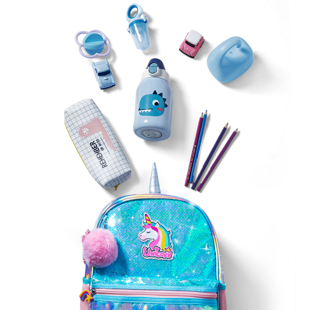SUNVENO Unicorn Sparkle Backpack - Green