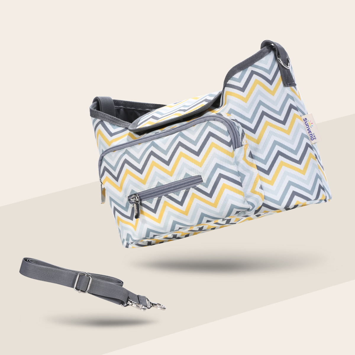 SUNVENO Baby Stroller Organizer/Bag - Yellow wave