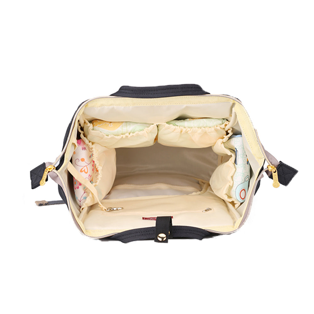 SUNVENO - Mamma Diaper & Breast Pump Bottle Bag Set - Black