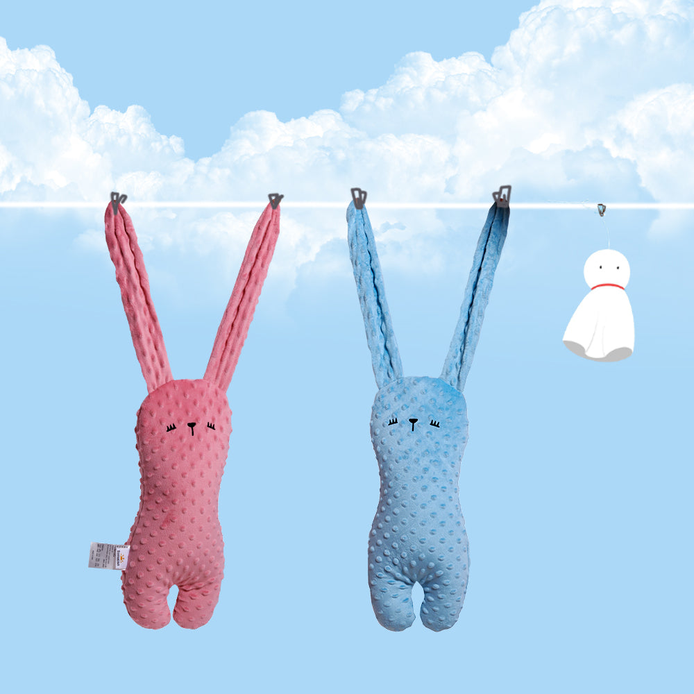 SUNVENO Baby Comforting Rabbit Pillow - Pink