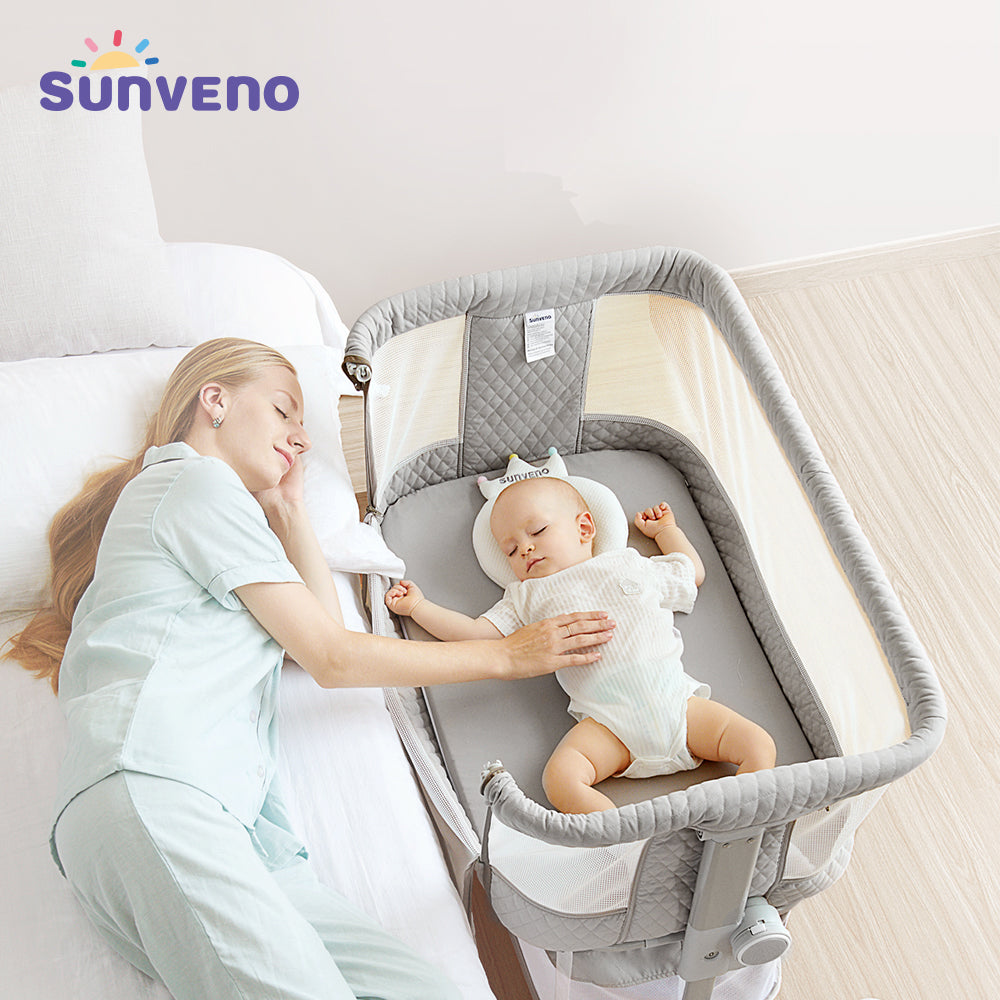 SUNVENO Bedside Cot and Crib w/t Mosquito Net