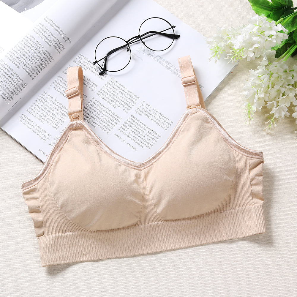 SUNVENO Breastfeeding Nursing Bra - Skin 75B