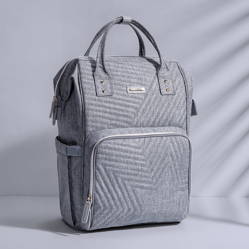 SUNVENO Diaper Bag - Nova Grey + Stroller Hooks