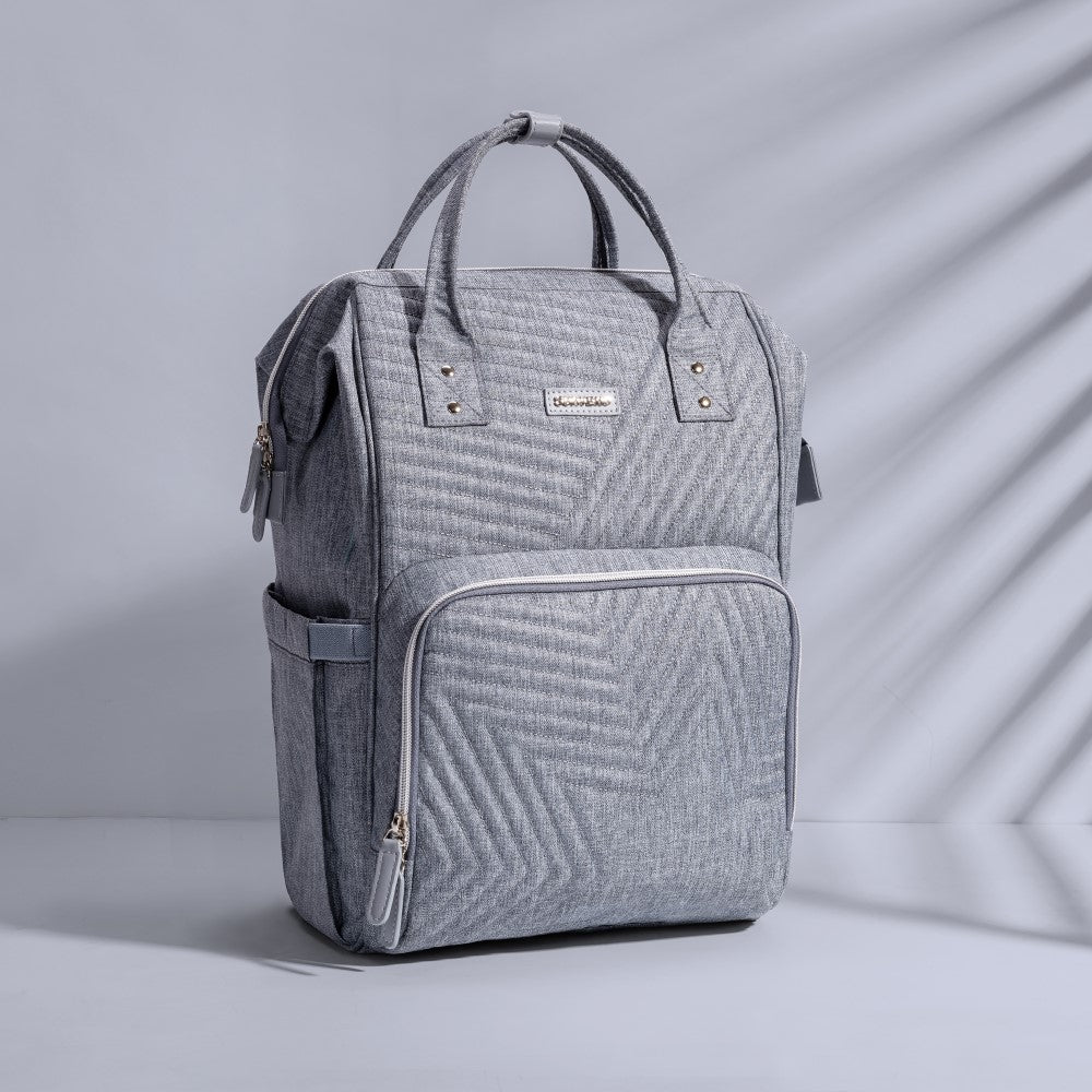 SUNVENO Diaper Bag - Nova Grey + Stroller Hooks
