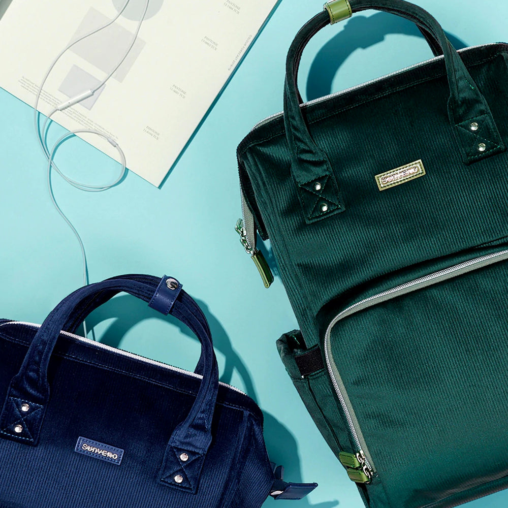 SUNVENO Diaper Bag Corduroy - Green