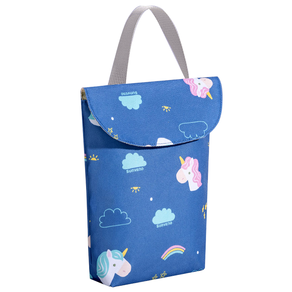 مجموعة حفاضات سفر من صن فينو - أزرق يونيكورن