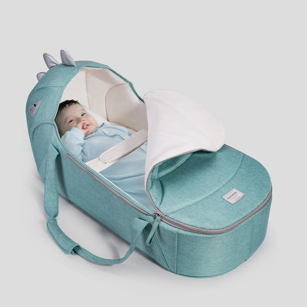 SUNVENO Foldable Travel Carry Cot - Green