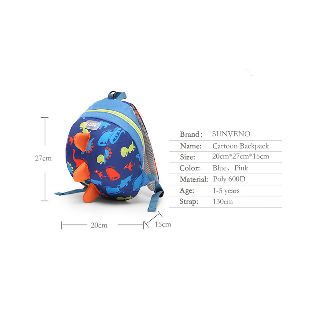 SUNVENO Kids Backpack - Dinosaur Blue