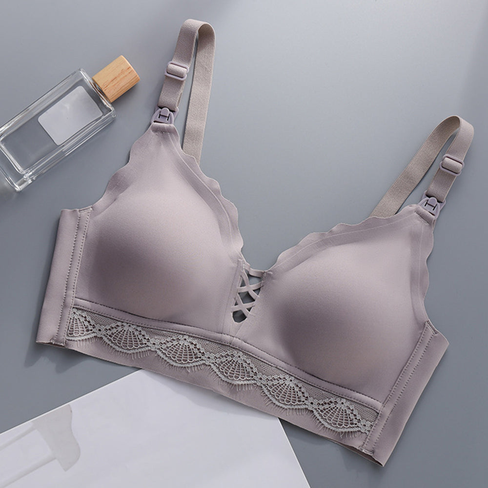 SUNVENO Maternity Feeding Bra - Purple L(36)