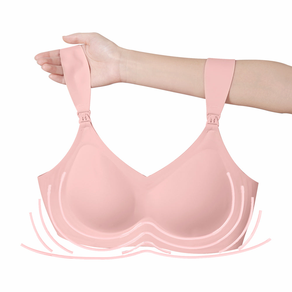 SUNVENO Maternity Feeding Bra Pink - XL