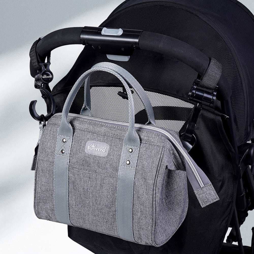 SUNVENO Mini Grab and Go Diaper Bag - Grey