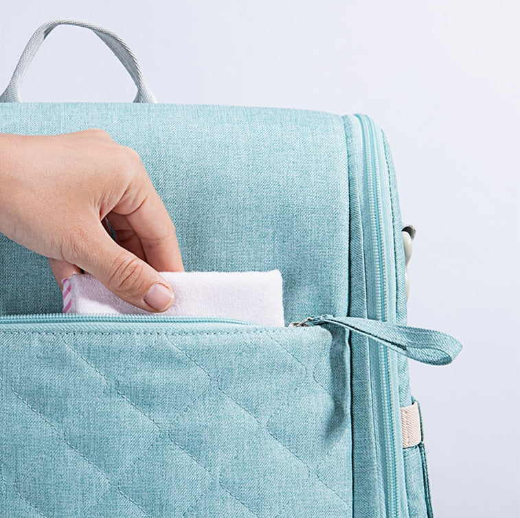 SUNVENO Portable Baby Bed & bag - Sea Green