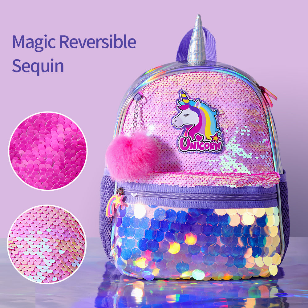 SUNVENO Unicorn Sparkle Backpack - Pink