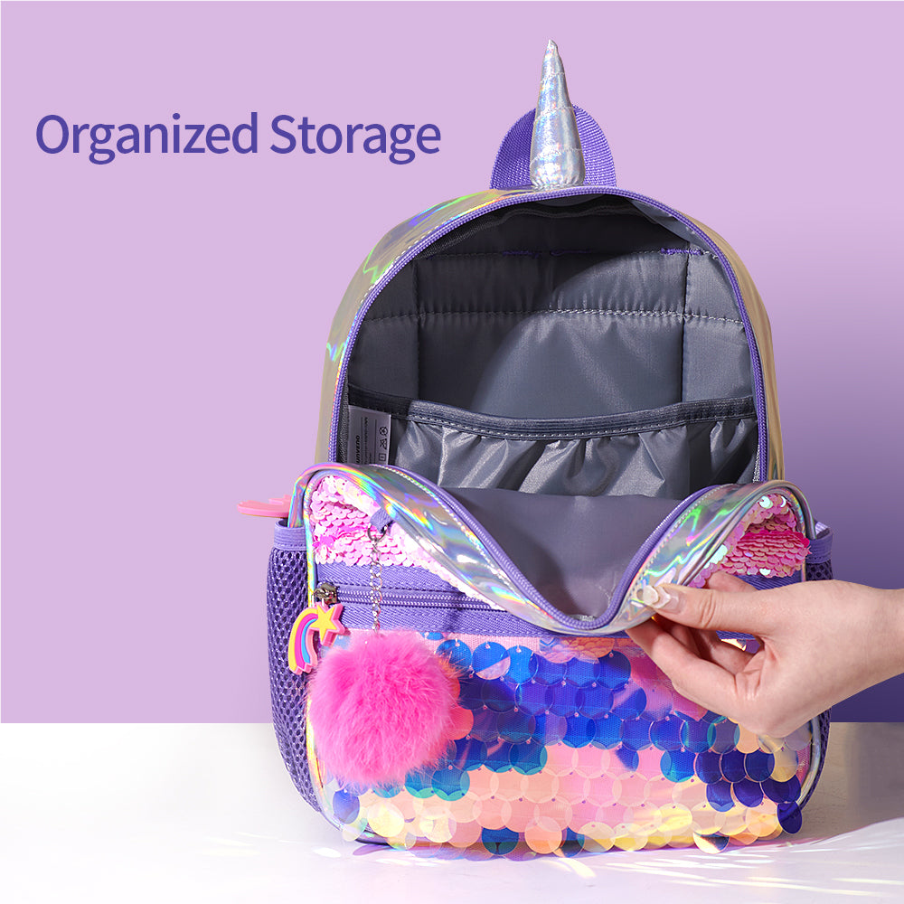 SUNVENO Unicorn Sparkle Backpack - Pink