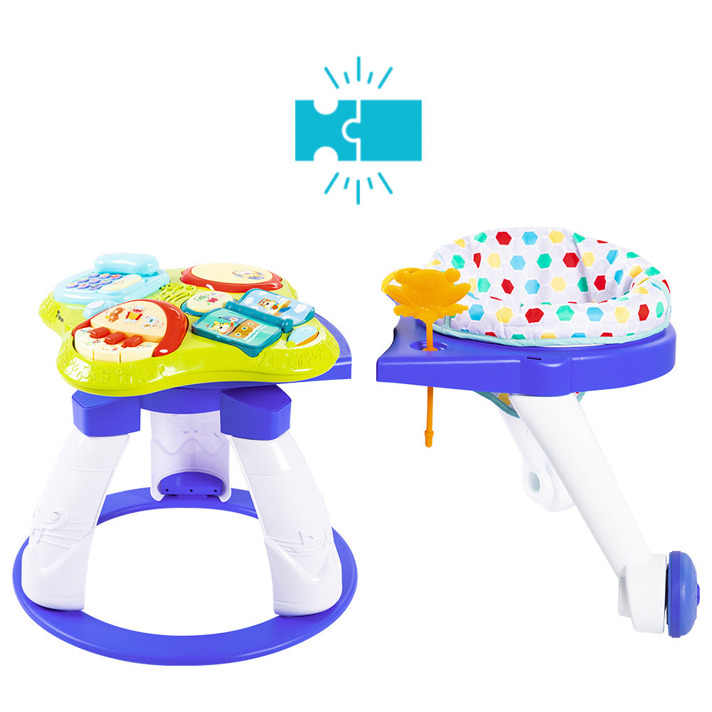 TEKNUM 3-in-1 Walker/Activity Center- Blue