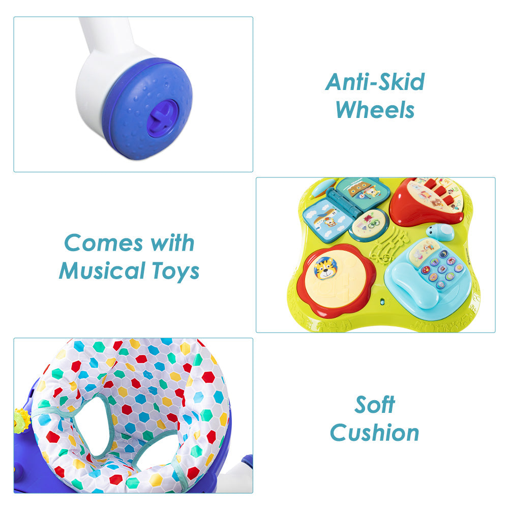 TEKNUM 3-in-1 Walker/Activity Center- Blue