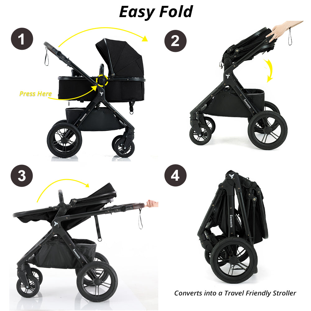 TEKNUM 3in1 Compacto Travel Stroller - Black