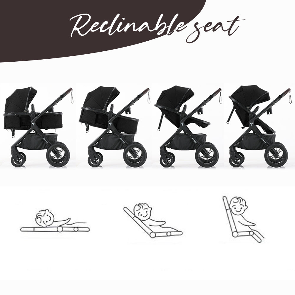 TEKNUM 3in1 Compacto Travel Stroller - Black