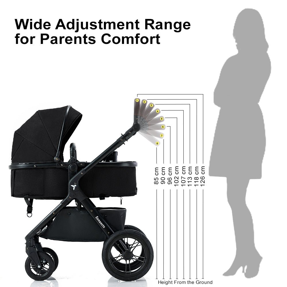 TEKNUM 3in1 Compacto Travel Stroller - Black