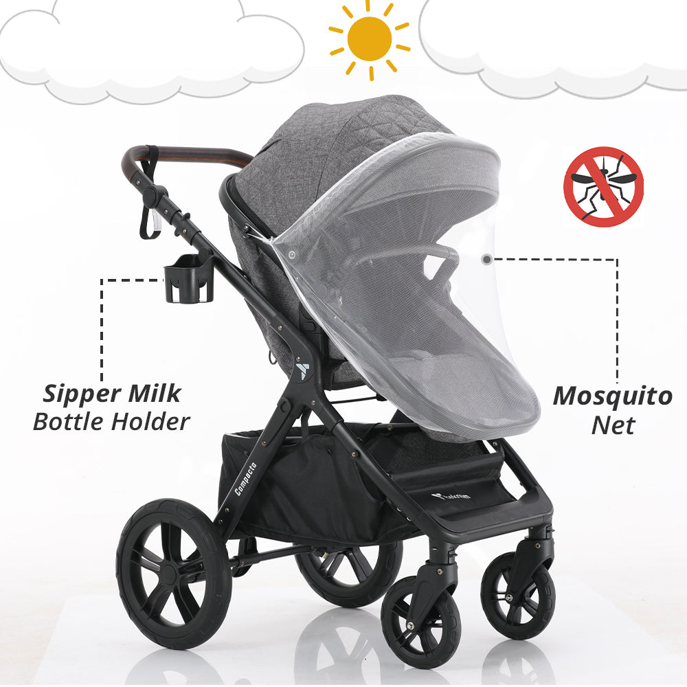 TEKNUM 3in1 Compacto Travel Stroller - Dark Grey
