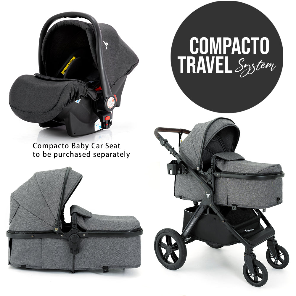 TEKNUM 3in1 Compacto Travel Stroller - Dark Grey