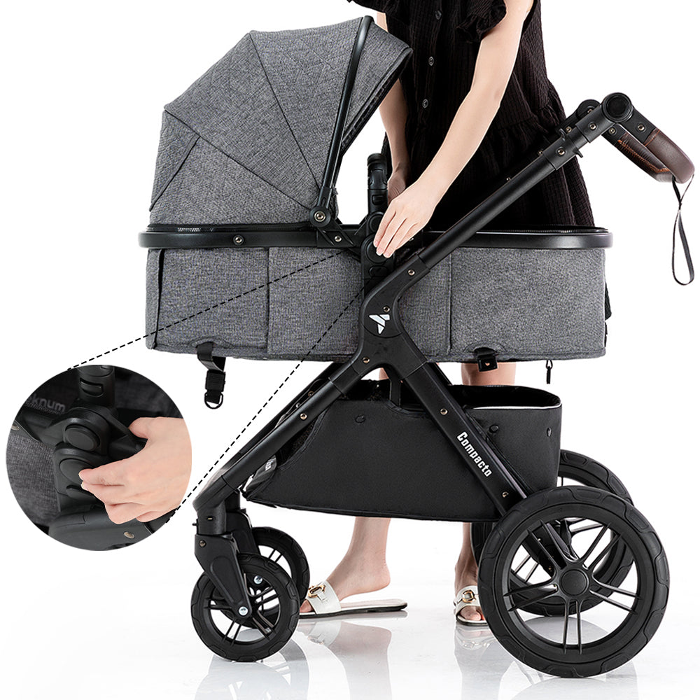 TEKNUM 3in1 Compacto Travel Stroller - Dark Grey
