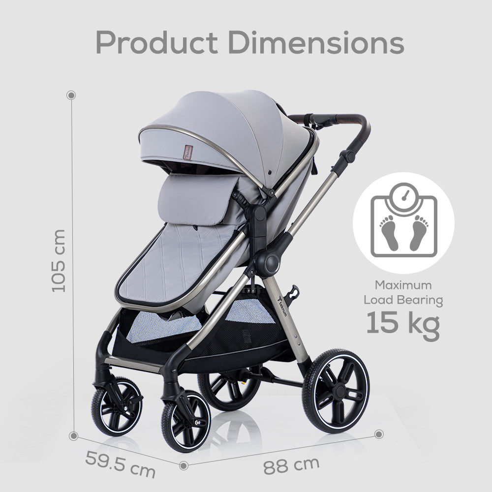 TEKNUM 3in1 Travel Prime Stroller - Grey