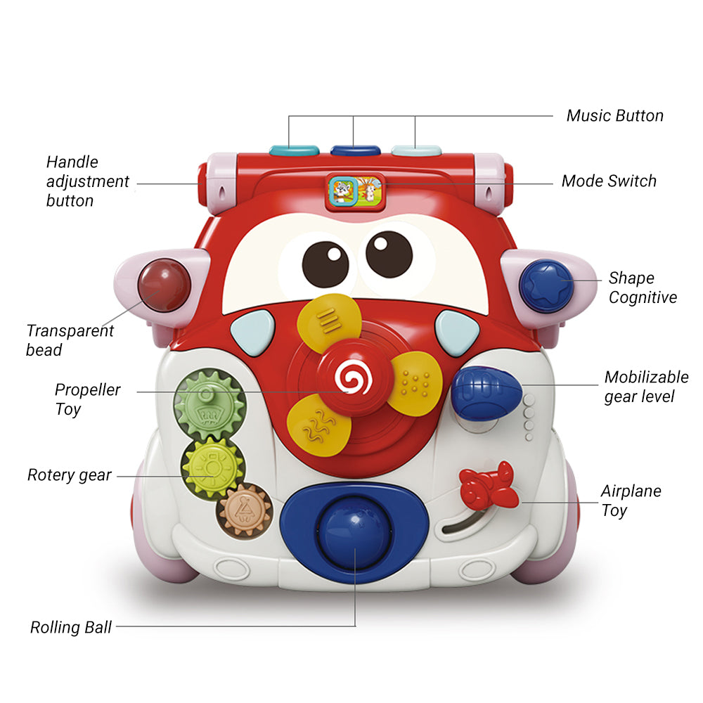 TEKNUM 3 - IN - 1 Baby Walker/Kids Cycle/Scooter Skates w/Musical keyboard - Red