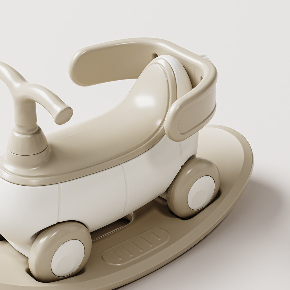 TEKNUM 5-in-1 Rocking Horse/Push Car/Balance Bike - White