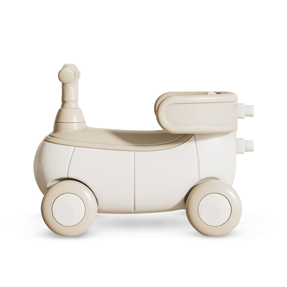 TEKNUM 5-in-1 Rocking Horse/Push Car/Balance Bike - White