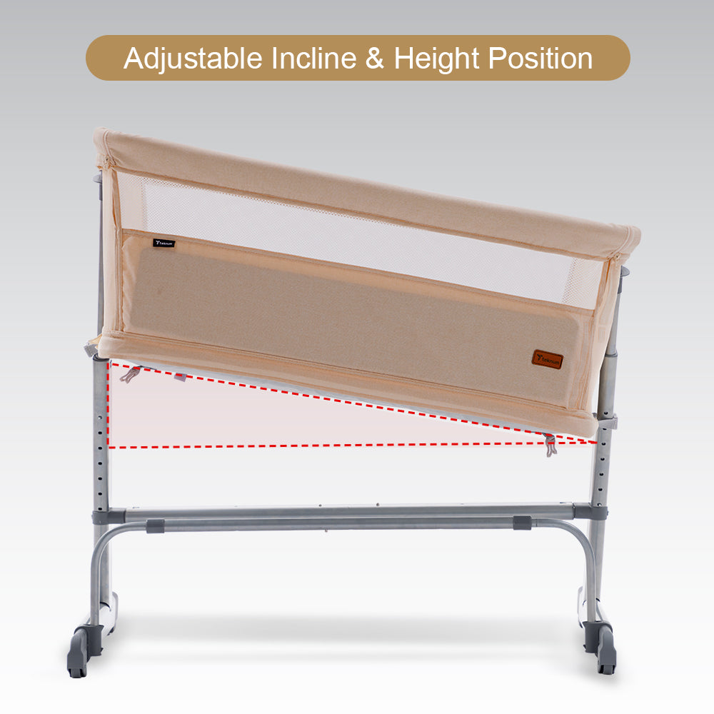 TEKNUM All In One, 0-4 Years Bedside Crib Cot & Sofa Expansion Pack - Ivory