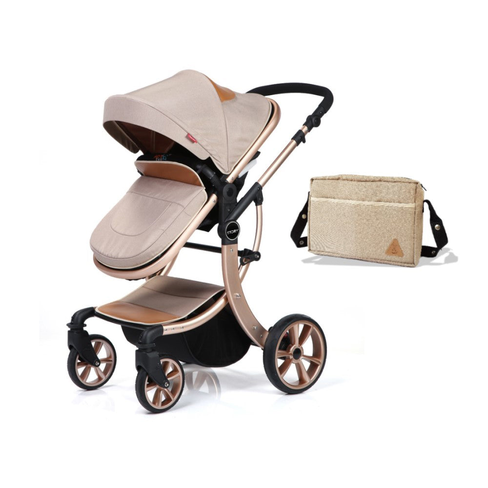 TEKNUM - 3in1 Luxury Pram Stroller - Khaki
