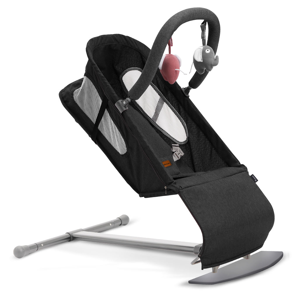 TEKNUM Baby Bouncer w/Grab Toys - Black
