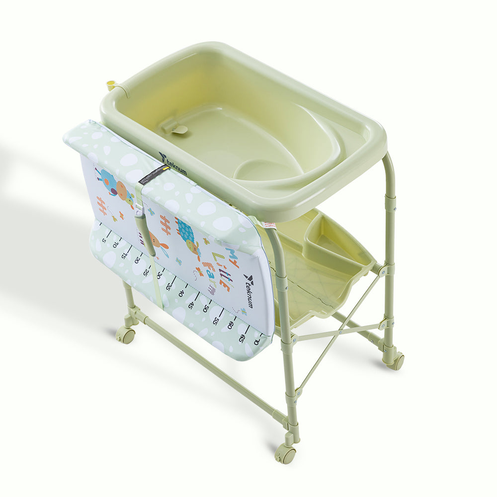 Teknum 2-In-1 Bath Tub & Changing Table - Green