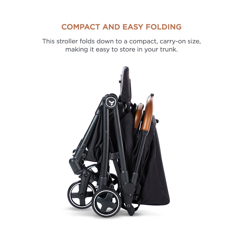 TEKNUM Compacto Auto Fold 360° Reversible Stroller - Black