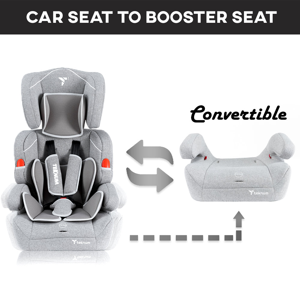 TEKNUM Nova Car Seat 9mnth - 12yrs Grey
