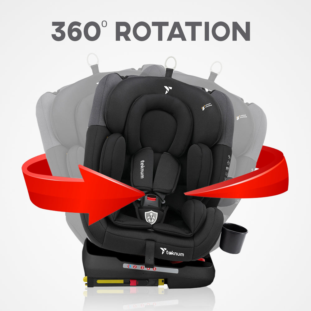TEKNUM Evolve 360° Car Seat 0 - 12yrs Black with Isofix