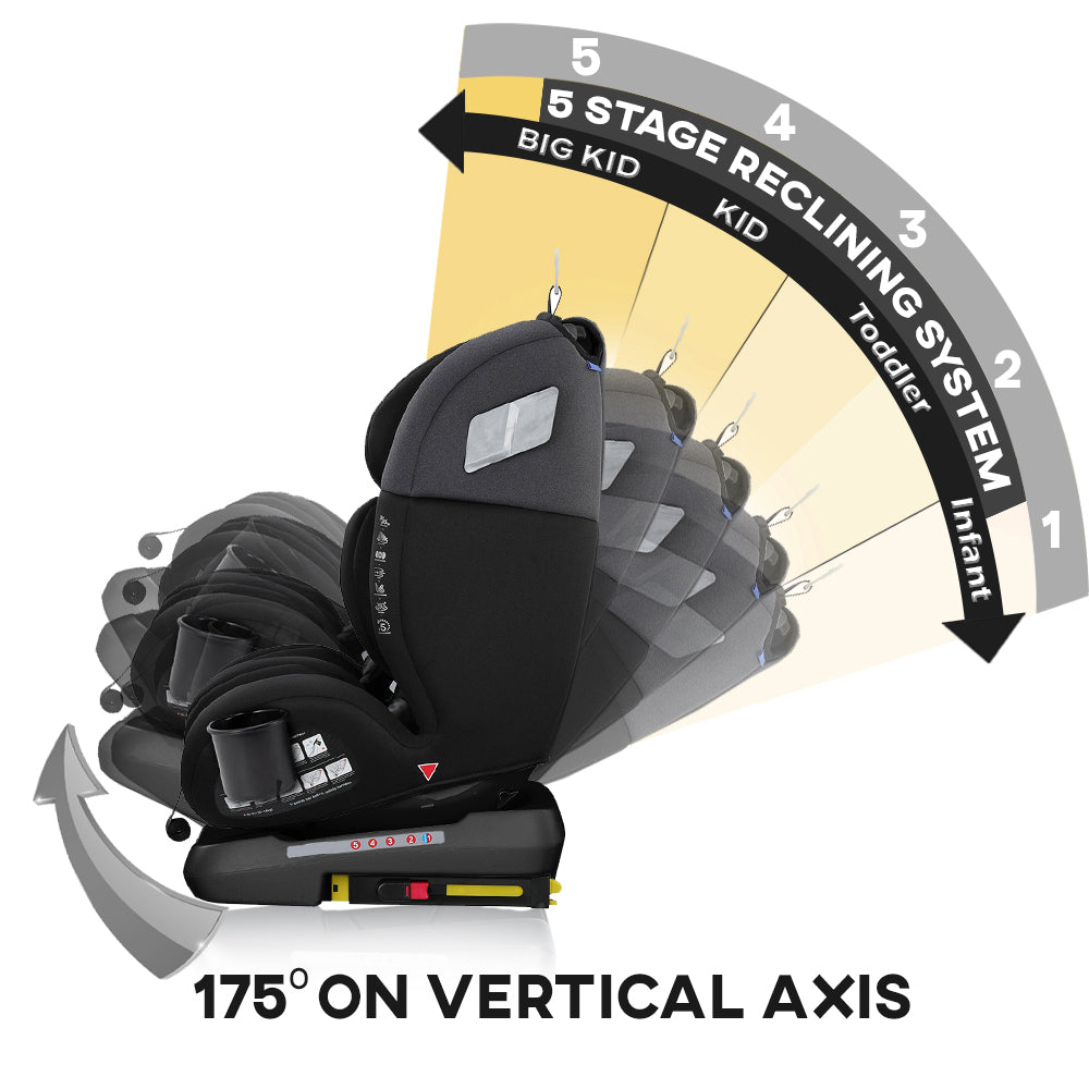 TEKNUM Evolve 360° Car Seat 0 - 12yrs Black with Isofix