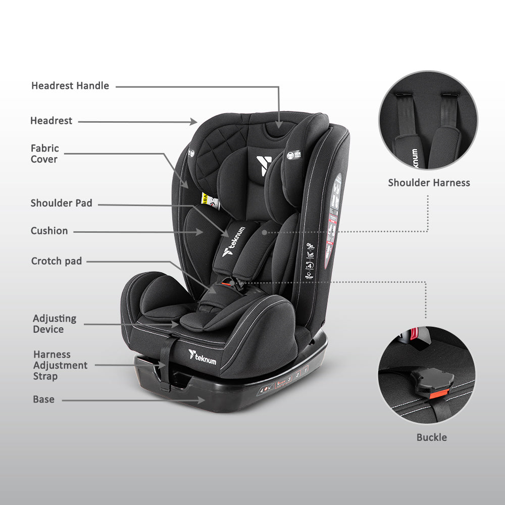 TEKNUM Evolve 2 Car Seat 0-12yrs - Black