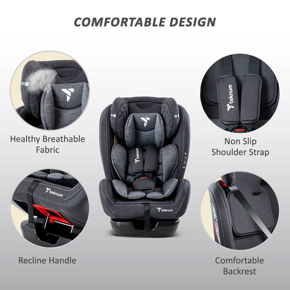 TEKNUM Evolve 2 Car Seat 0-12yrs - Dark Grey
